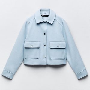 Zara Cropped Soft Jacket (Size XS)